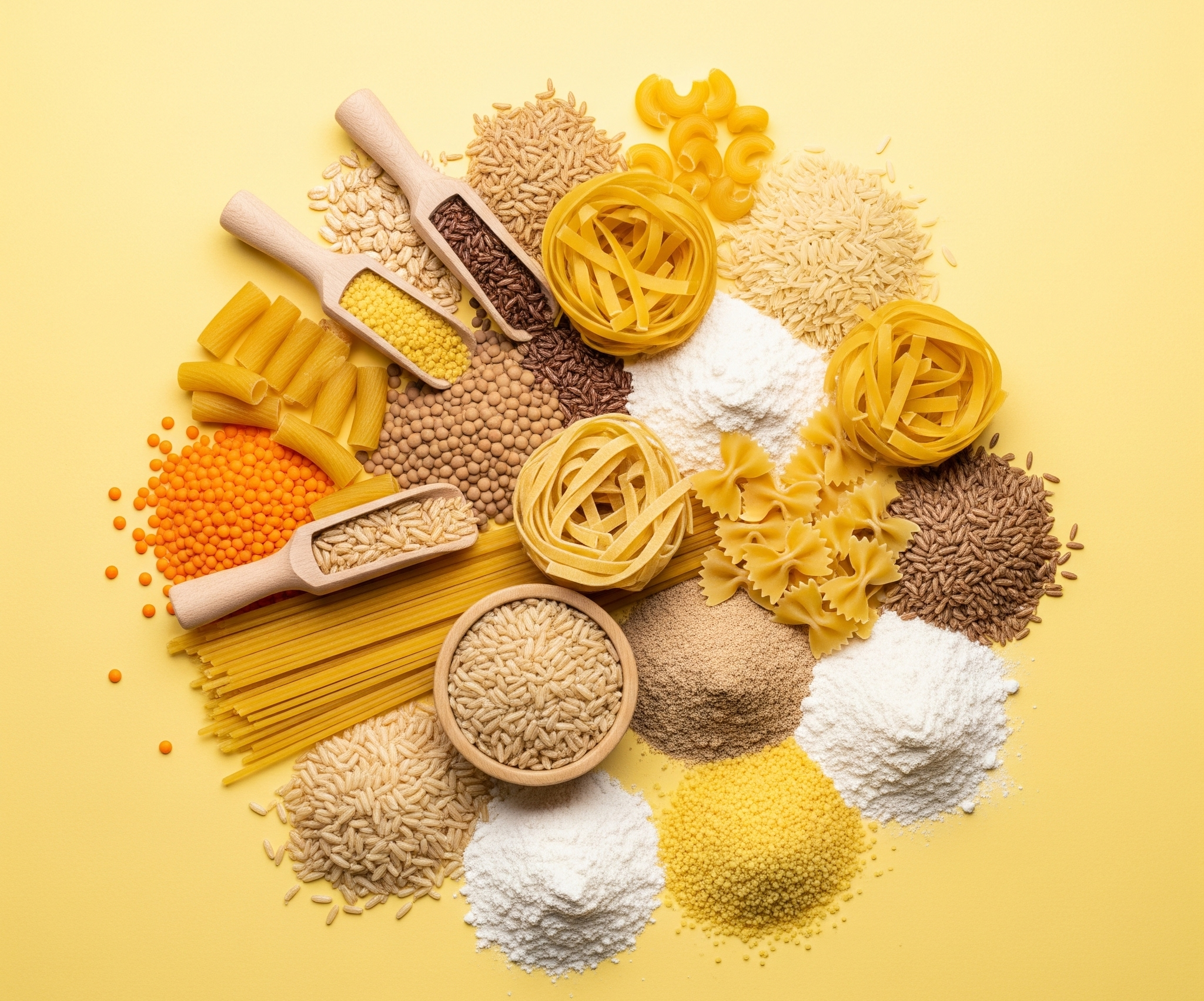Grains, pasta, flour