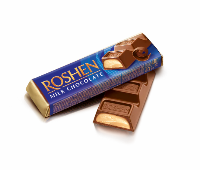 Batonchik with milk chocolate